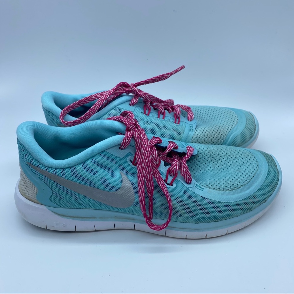 Nike Free 5.0 baby blue - size 5Y